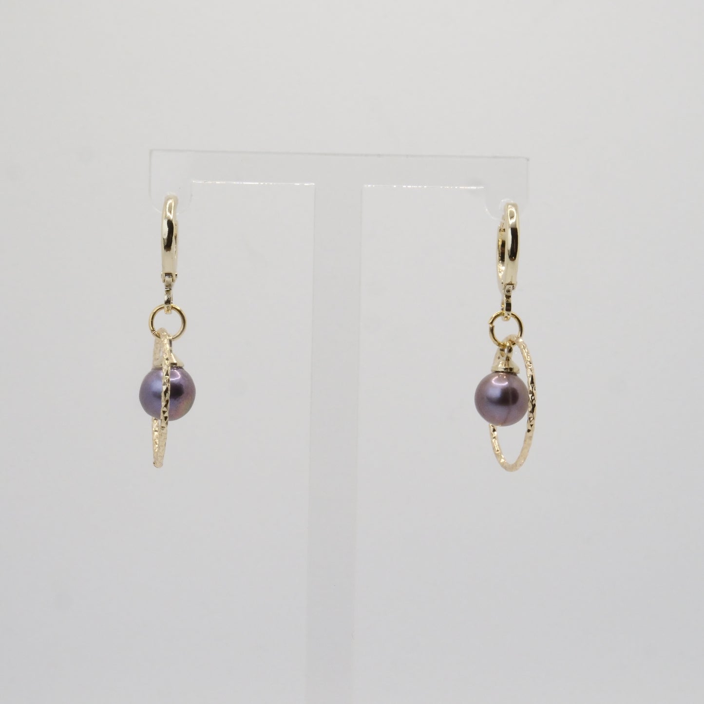 Ohrringe vergoldet 18K mit Perle