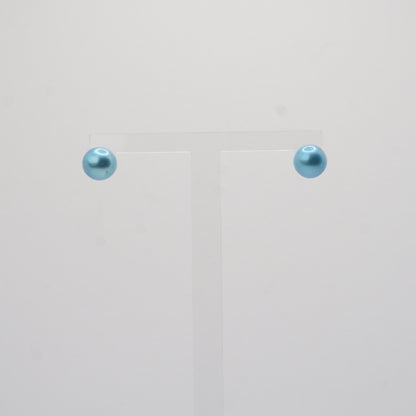Ohrstecker, 925er Sterling Silber mit blauen Perlen