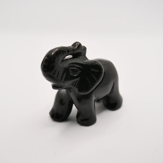 Elefant, schwarzer Obsidian